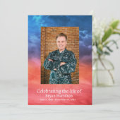 Patriottische militaire veteraan Funeral Prayer Ka Kaart (Staand voorkant)