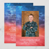 Patriottische militaire veteraan Funeral Prayer Ka Kaart (Voorkant / Achterkant)