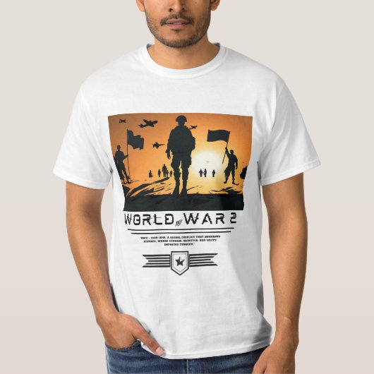 Patriottische Militaire Zonsondergang Silhouette A T-shirt (Voorkant)