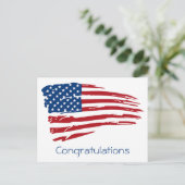 Patriottische militairen gefeliciteerd Amerikaanse Briefkaart (Staand voorkant)