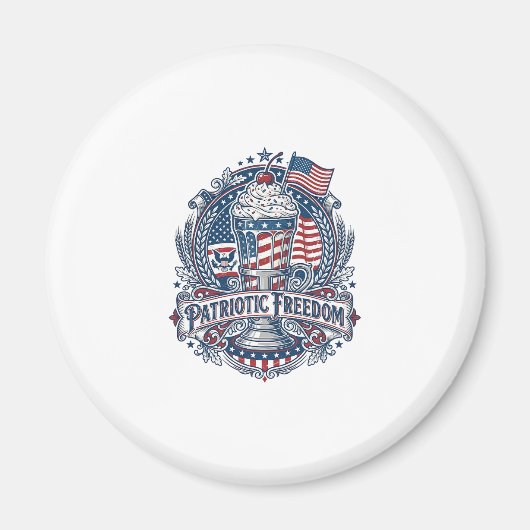 Patriottische Milkshake Americana Magneet (Voorkant)