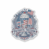 Patriottische Milkshake Americana Sticker (Voorkant)