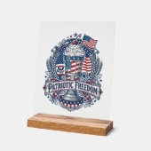 Patriottische Milkshake Amerika Acryl Bord (Hoek)