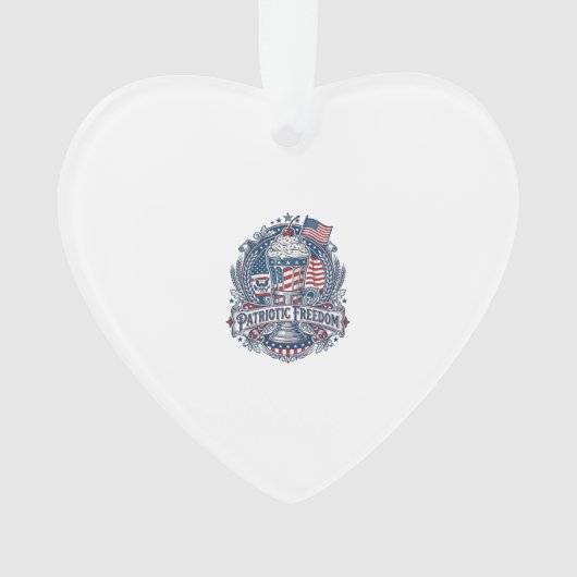 Patriottische Milkshake Amerika Ornament (voorkant)