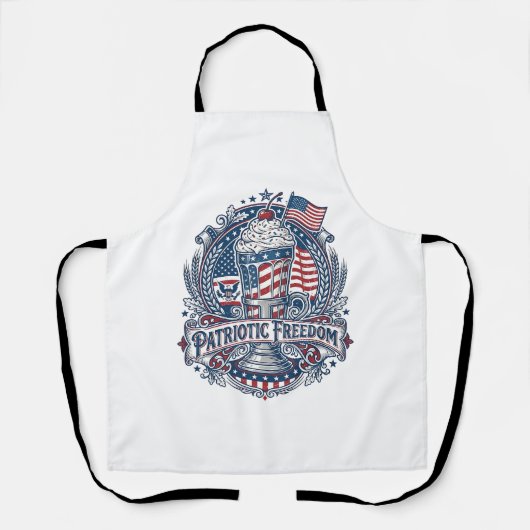 Patriottische Milkshake Amerika Schort (Voorkant)