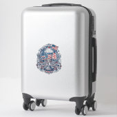 Patriottische Milkshake Amerika Sticker (Koffer)