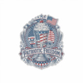 Patriottische Milkshake Amerika Sticker (Voorkant)
