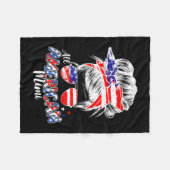 Patriottische mimi 4 juli rommelige knot haar fleece deken (Voorkant (Horizontaal))