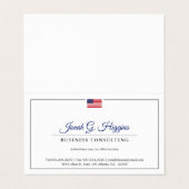 Patriottische, minimale moderne stijl visitekaartje (Buitenkant ongevouwen)