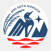 Patriottische Minnesota State Seal Stickers (Voorkant)