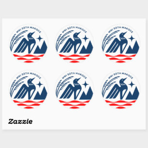 Patriottische Minnesota State Seal Stickers