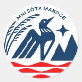 Patriottische Minnesota State Seal Stickers (Voorkant)