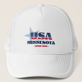 Patriottische Minnesota typografie Trucker Hat Trucker Pet