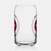 Patriottische Minnesota Typography Drinkware Set Blikvorm Glas (Links)