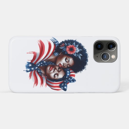 Patriottische Moederdag Case-Mate iPhone Case (Achterkant (horizontaal))