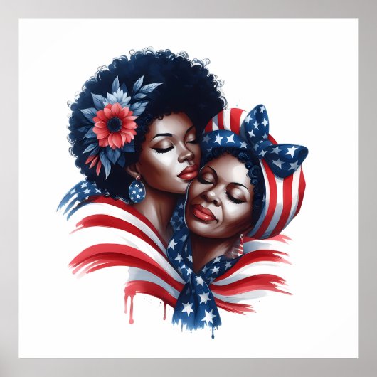 Patriottische Moederdag Poster (Voorkant)