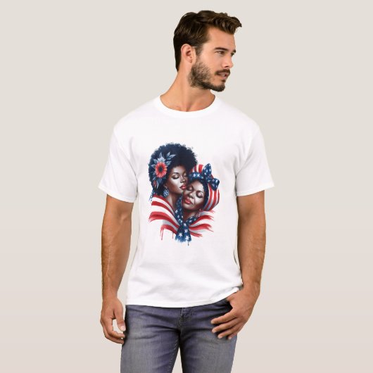 Patriottische Moederdag T-shirt (Voorkant volledig)