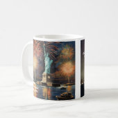 Patriottische mok met Lady Liberty (Voorkant links)