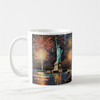 Patriottische mok met Lady Liberty