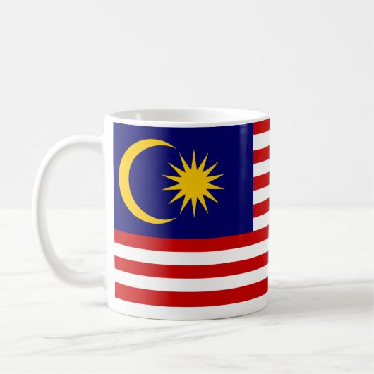 Patriottische Mok van de Maleisische vlag (Links)