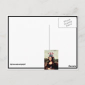 Patriottische Mona Lisa - Klaar voor Onafhankelijk Briefkaart (Achterkant)