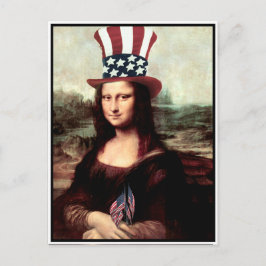 Patriottische Mona Lisa - Klaar voor Onafhankelijk Briefkaart