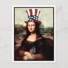 Patriottische Mona Lisa - Klaar voor Onafhankelijk Briefkaart