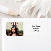 Patriottische Mona Lisa - Klaar voor Onafhankelijk Etiket (Insitu)