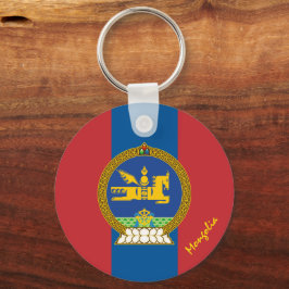 Patriottische Mongoolse vlag en Mongolië reizen/sp Sleutelhanger