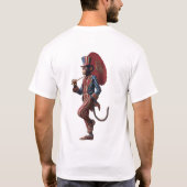 Patriottische Monkey Uncle Sam-shirt T-shirt (Achterkant)
