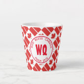 Patriottische monogam CANADA FLAG Latte Mok (Voorkant)