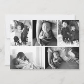 Patriottische Monogram Fotocollage Baby Jongen Geb Aankondiging (Achterkant)