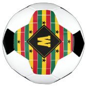 Patriottische monogram GHANA FLAG Voetbal (Gedraaid)