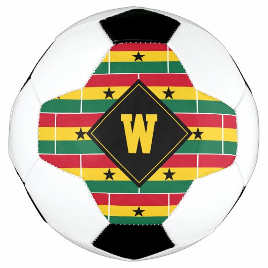 Patriottische monogram GHANA FLAG Voetbal (Voorkant)