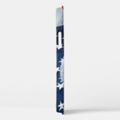 Patriottische monogrammen Bald Eagle American Flag Case-Mate iPhone Case (Achterkant / Rechts)