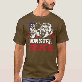 Patriottische monster Truck in Amerika T-shirt