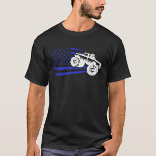 Patriottische Monster Vrachtwagenchauffeur Ruiter  T-shirt