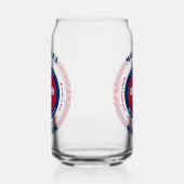 Patriottische Montana Typografie Drinkware Set Blikvorm Glas (Rechts)