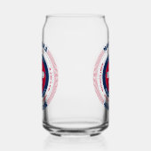 Patriottische Montana Typografie Drinkware Set Blikvorm Glas (Links)