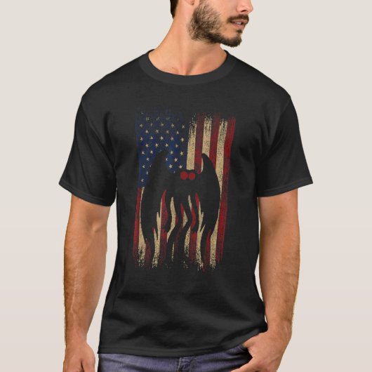 Patriottische Mothman Amerikaanse Vlag Mothman Cry T-shirt (Voorkant)