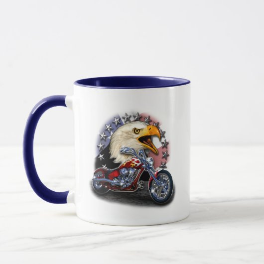 Patriottische Motor Eagle Mok (Links)