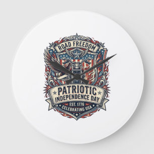 Patriottische Motor Patriot Biker Weg Vrijheid Pat Grote Klok