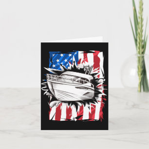 Patriottische motorboot 4 juli mannen Amerikaanse Kaart