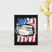 Patriottische motorboot 4 juli mannen Amerikaanse Kaart (Gele Bloem)