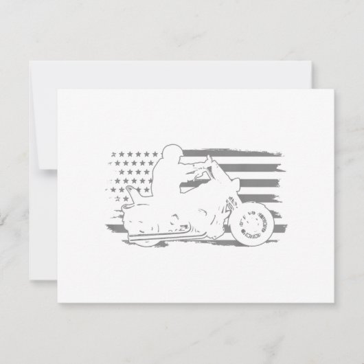 Patriottische motorfiets  Amerikaanse vlag Biker Bedankkaart (Voorkant)