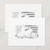 Patriottische motorfiets  Amerikaanse vlag Biker Bedankkaart (Voorkant / Achterkant)