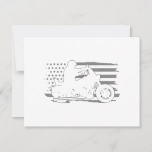 Patriottische motorfiets Amerikaanse vlag Biker Bedankkaart