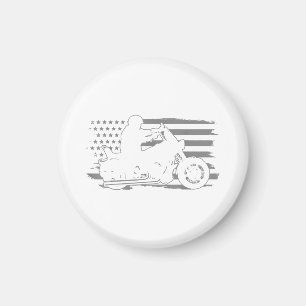 Patriottische motorfiets Amerikaanse vlag Biker Magneet