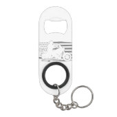 Patriottische motorfiets  Amerikaanse vlag Biker Mini Flessenopener (Achterkant)