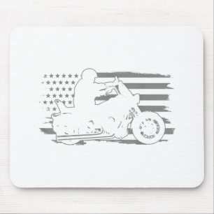 Patriottische motorfiets Amerikaanse vlag Biker Muismat